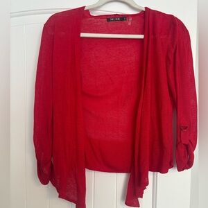 NIC & ZOE Red Lightweight Cardigan